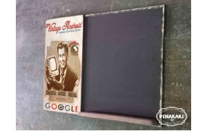 Google  Ξύλινος Χειροποίητος Μαυροπίνακας 38 x 26 cm
