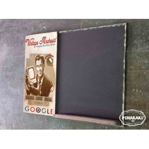 Google  Ξύλινος χειροποίητος μαυροπίνακας 38x26 εκ