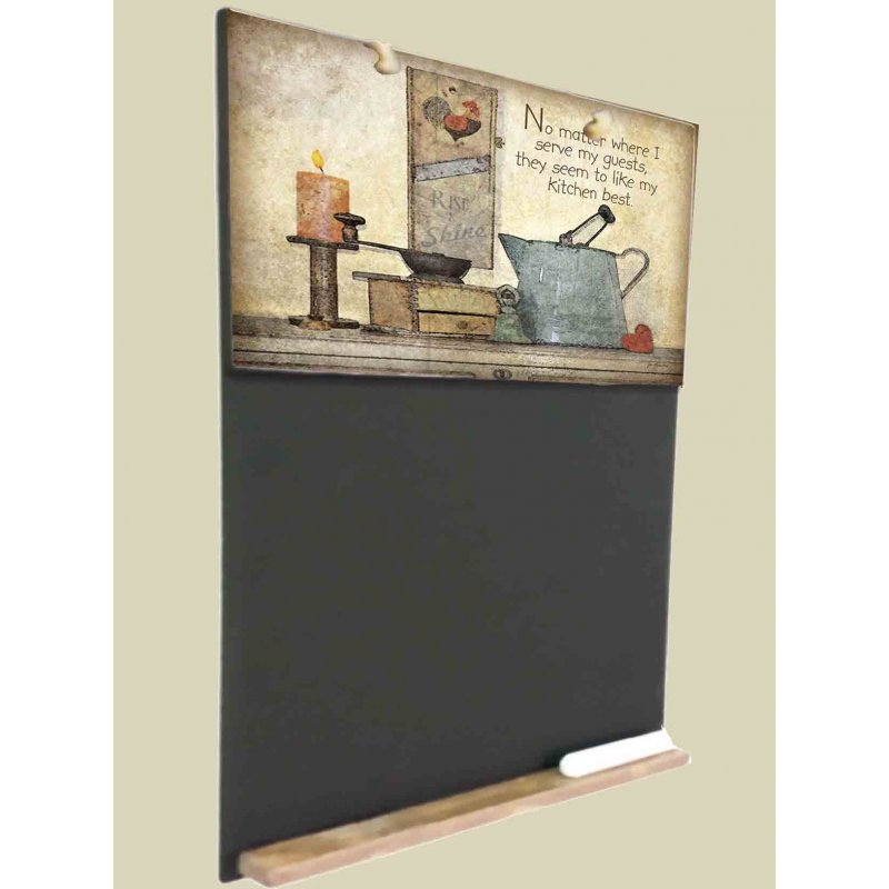 Kitchen Ξύλινος Χειροποίητος Μαυροπίνακας 38 x 26 cm