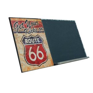Get in Route 66  Ξύλινος Χειροποίητος Μαυροπίνακας 38 x 26 cm