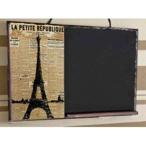 La petite republique  Ξύλινος χειροποίητος μαυροπίνακας 38x26 εκ