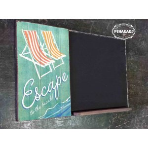 Escape  Ξύλινος χειροποίητος μαυροπίνακας 38x26 εκ