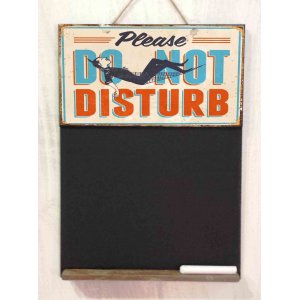 Do not disturb ξύλινος χειροποίητος μαυροπίνακας 26x38 εκ