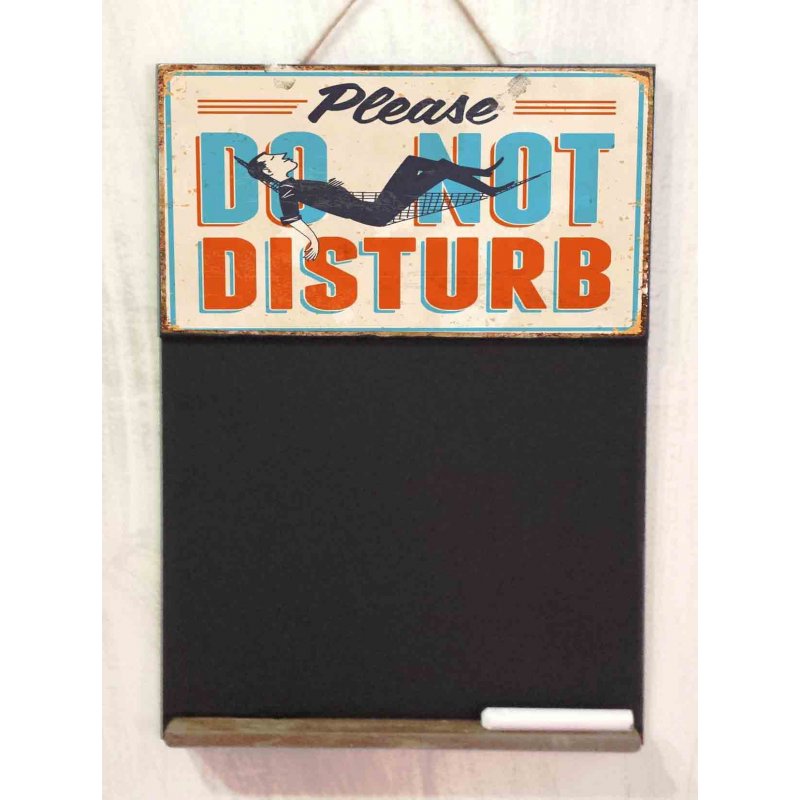 Do not Disturb  Ξύλινος χειροποίητος μαυροπίνακας 26x38 εκ