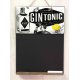 Gin tonic ξύλινος χειροποίητος μαυροπίνακας 26x38 εκ