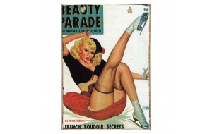 Beauty parade boudoir secrets vintage ξύλινος πίνακας