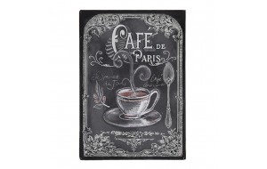 Café De Paris ξύλινος χειροποίητος πίνακας