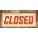 Closed vintage ξύλινος χειροποίητος πίνακας