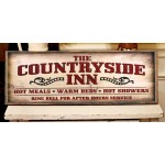 Countryside inn vintage ξύλινος πίνακας 26x13 εκ