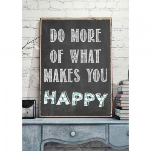 Do more of what makes you happy vintage ξύλινο πινακάκι