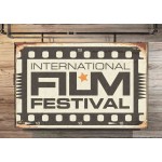 Film festival vintage ξύλινος πίνακας