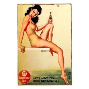 B1 Lemon Lime Soda Vintage Ξύλινο πινακάκι 21 x 30 cm