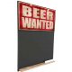 Beer Wanted Ξύλινος Χειροποίητος Μαυροπίνακας 38 x 26 cm