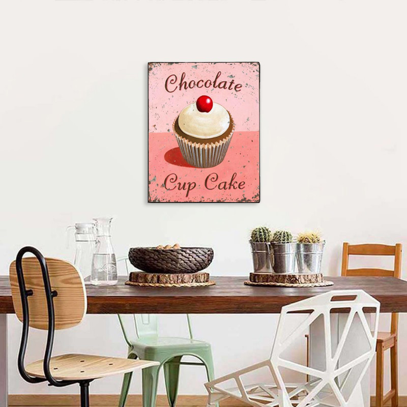 Chocolate cupcake πίνακας χειροποίητος