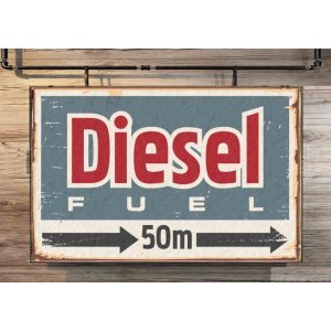 Diesel vintage ξύλινος πίνακας 