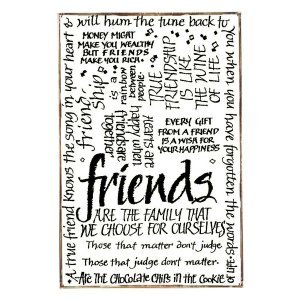 Friends vintage ξύλινο πινακάκι