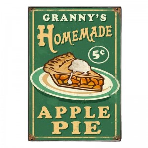 Homemade apple pie vintage ξύλινο πινακάκι