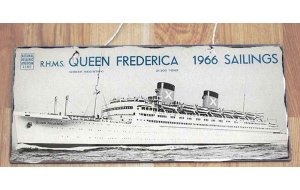 Vintage Ξύλινος Πίνακας Queen Frederica 13 x 26 cm