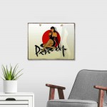 Pin up girl vintage ξύλινος πίνακας 30x20 εκ