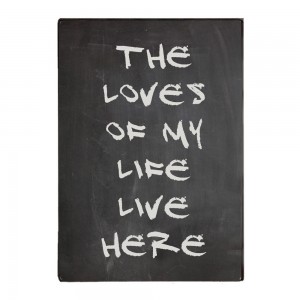 The loves of my life live here vintage ξύλινο πινακάκι