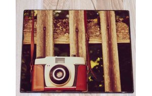 Camera vintage ξύλινος πίνακας 30x20 εκ
