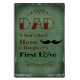 Dad's first love vintage πινακάκι ξύλινο χειροποίητο