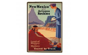 Retro ξύλινο πινακάκι με διαφήμιση για το New Mexico