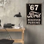 Ρετρό ξύλινο πινακάκι parking μόνο για Ford 1967