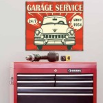 Ρετρό πινακάκι με διαφήμιση garage service