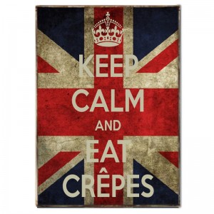 Keep calm and eat crepes χειροποίητο πινακάκι
