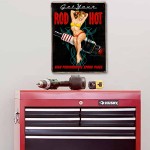 Rod hot pin up girl διακοσμητικό πινακάκι