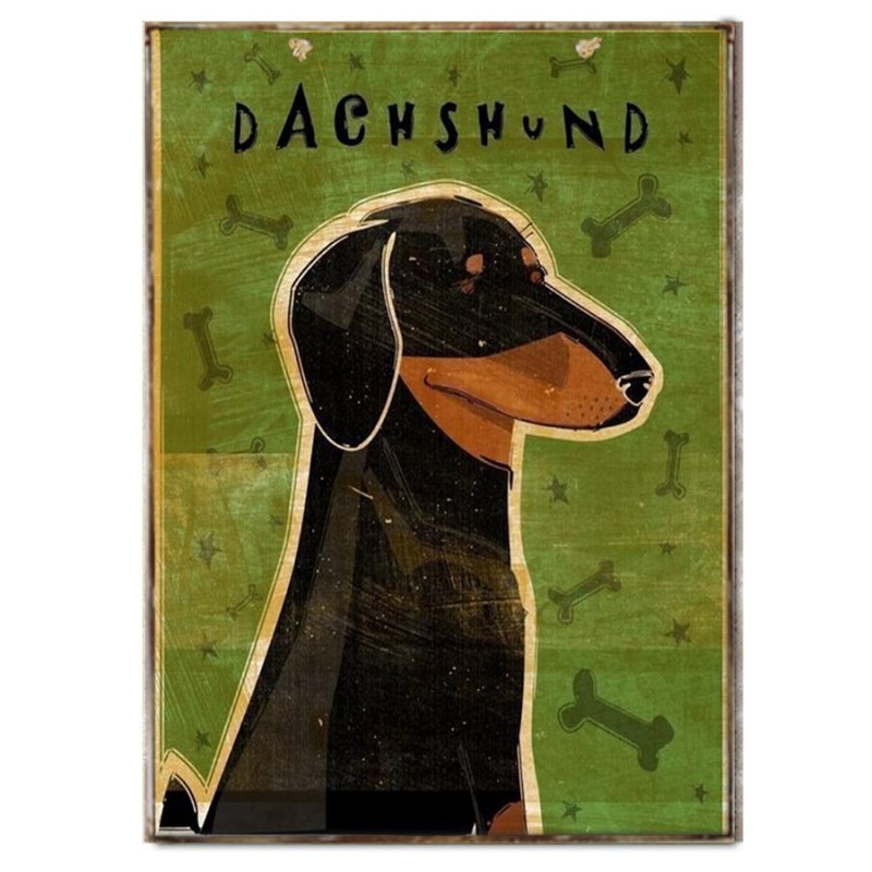 Dachshund πινακάκι με σκυλάκι ράτσας