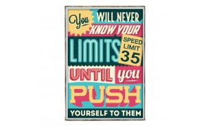 Διακοσμητικό πινακάκι push yourself to your limits