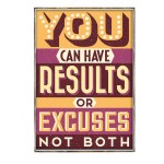 Διακοσμητικό πινακάκι results or excuses