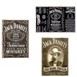 Jack Daniels σετ τριών τεμαχίων από ξύλινους χειροποίητους πίνακες