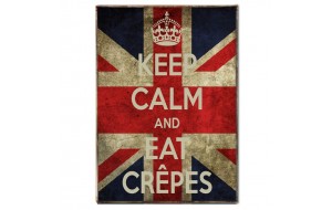 Keep calm and eat crepes χειροποίητο πινακάκι