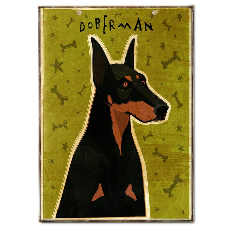 Πινακάκι με σκυλάκι ράτσας Doberman