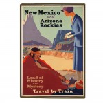 Retro ξύλινο πινακάκι με διαφήμιση για το New Mexico