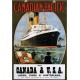 Retro ξύλινο πινακάκι με διαφήμιση του πλοίου Canadian Pacific