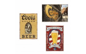 Beer Vintage Σετ απο Ξύλινους Πίνακες 20x30cm S/3 τεμ.