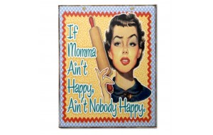 Vintage χειροποίητο πινακάκι όταν η μαμά δεν είναι χαρούμενη