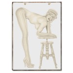 Vintage χειροποίητο πινακάκι pin up girl