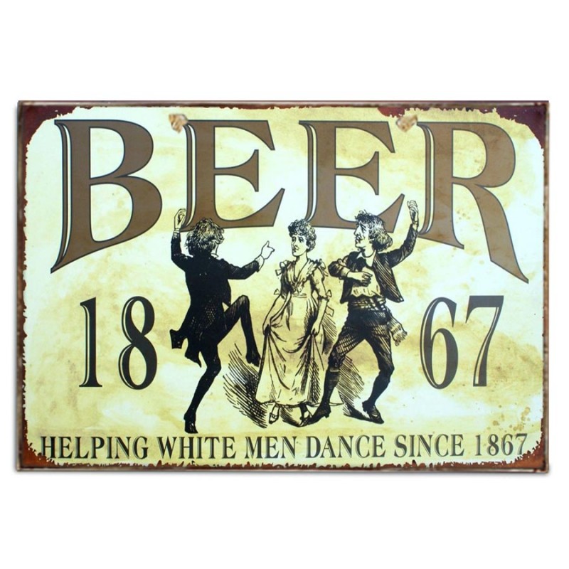 Vintage χιουμοριστικό πινακάκι για την μπύρα