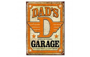 Vintage πινακάκι dad 's garage 