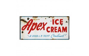 Vintage ξύλινο πινακάκι με διαφήμιση για παγωτά