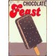 Ξύλινο πινακάκι με παλιά διαφήμιση για παγωτό σοκολάτα