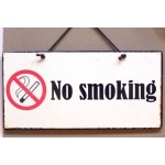 Ταμπελάκι χειροποίητο no smoking 26x13 εκ