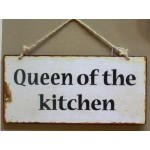 Πίνακας χειροποίητος queen of the kitchen 26x13 εκ