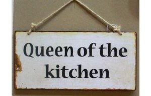 Πίνακας χειροποίητος queen of the kitchen 26x13 εκ