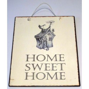 Home sweet home χειροποίητο πινακάκι 20x25 εκ
